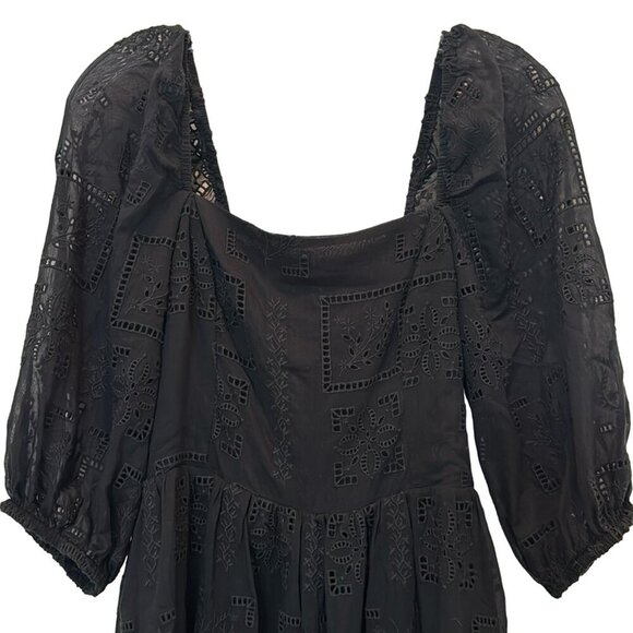 Johnny Was Ella Mini Dress Black Size Small - Picture 8 of 13